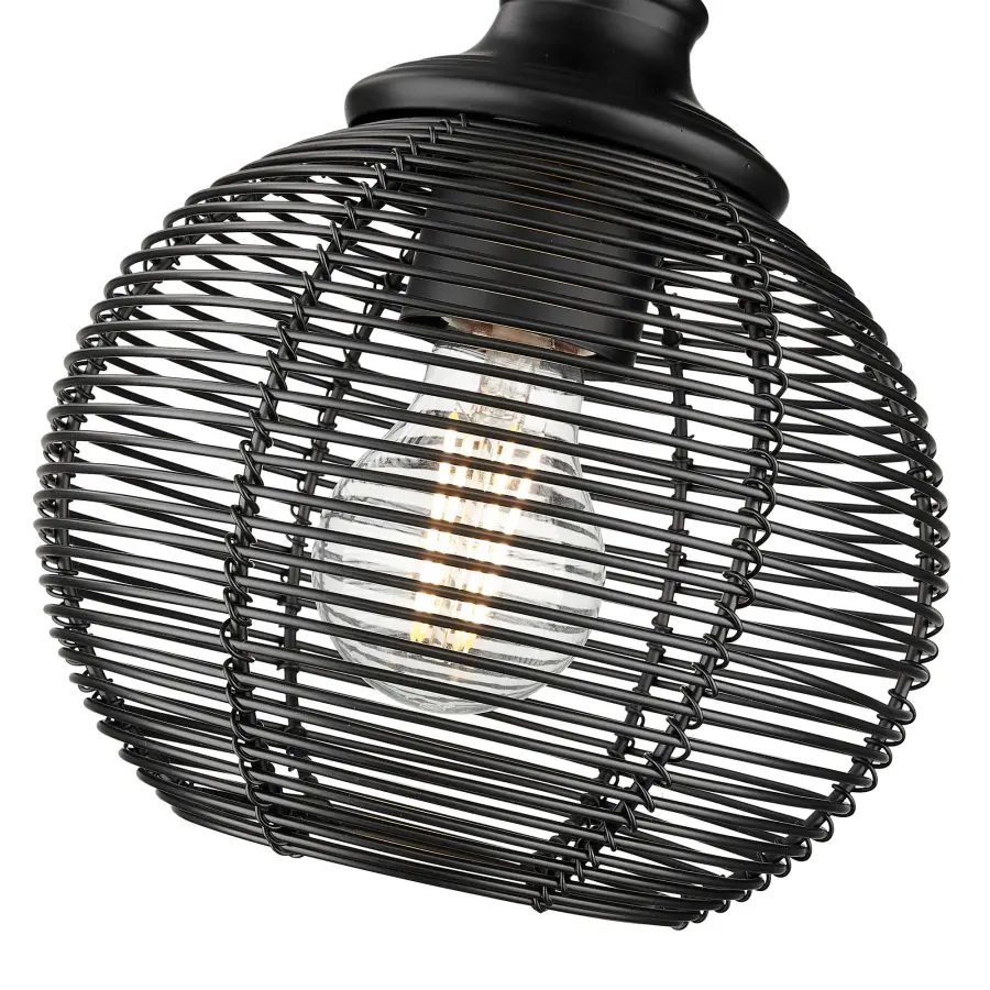 Golden Lighting Calypso 1-Light Wall Sconce in Matte Black - Image 5