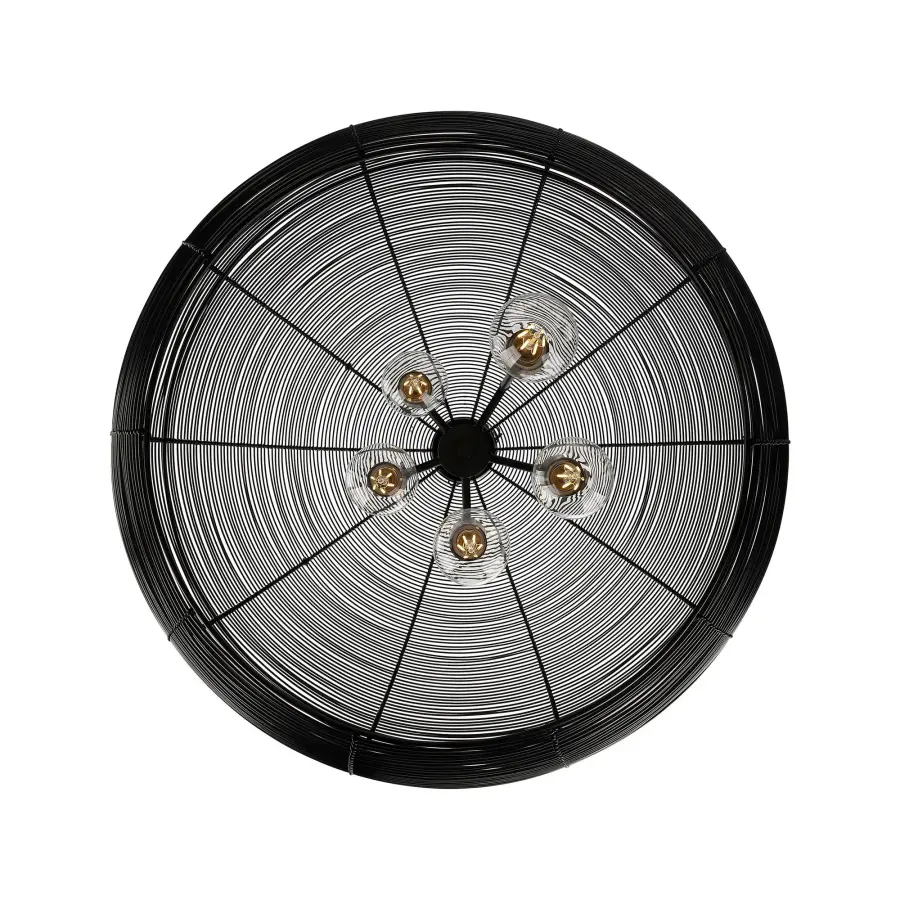 Golden Lighting Calypso 5-Light Pendant in Matte Black - Image 4