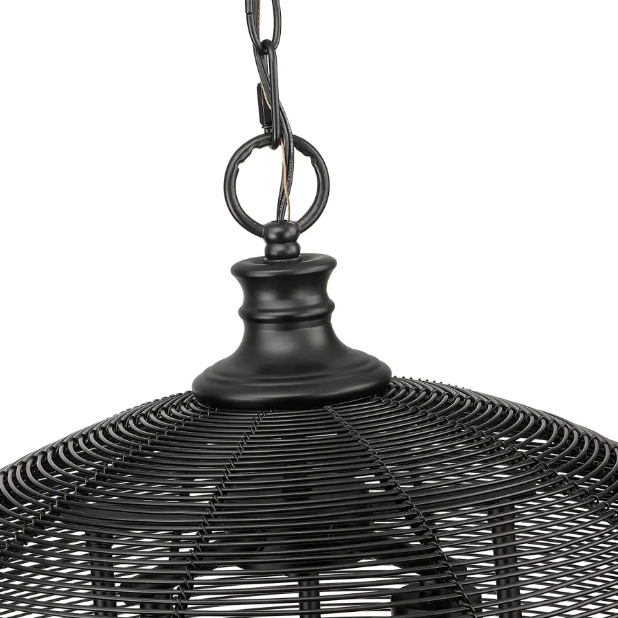 Golden Lighting Calypso 5-Light Pendant in Matte Black - Image 6