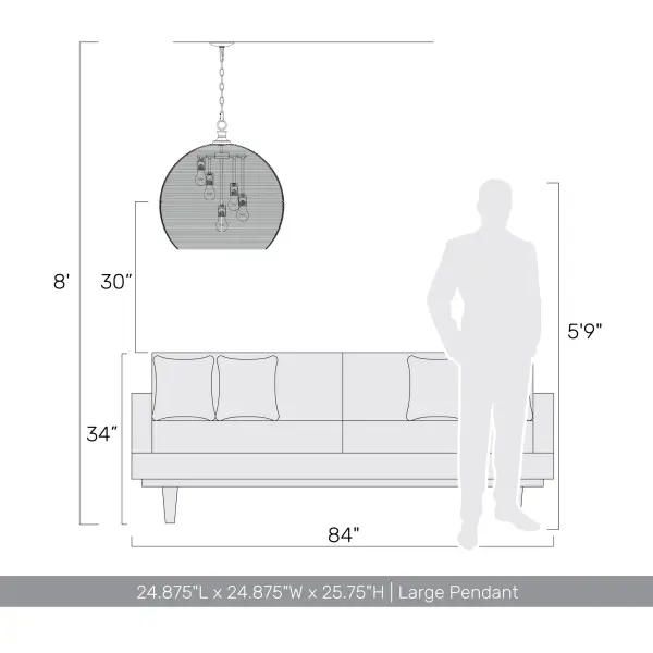 Golden Lighting Calypso 5-Light Pendant in Matte Black - Image 8