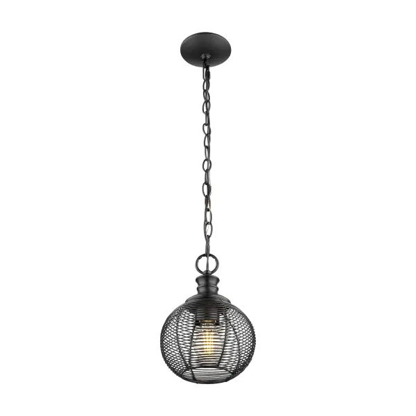 Golden Lighting Calypso 1-Light Pendant in Matte Black - Image 3