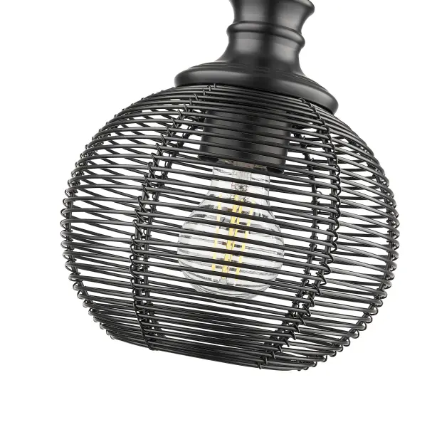 Golden Lighting Calypso 1-Light Pendant in Matte Black - Image 5