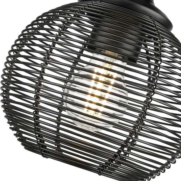 Golden Lighting Calypso 1-Light Semi-Flush Mount in Matte Black - Image 4