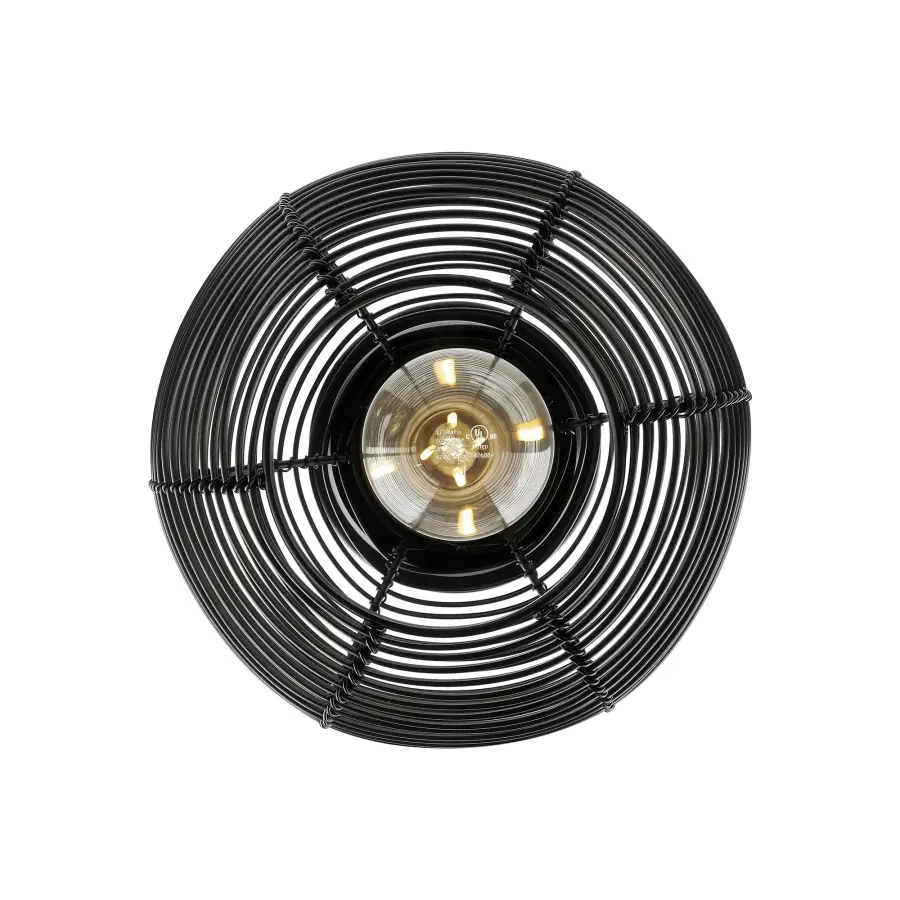 Golden Lighting Calypso 1-Light Semi-Flush Mount in Matte Black - Image 6