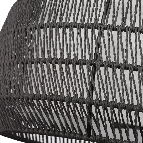 Golden Lighting Everly 6-Light Chandelier in Matte Black with Modern Black Rattan Shade - Image 6