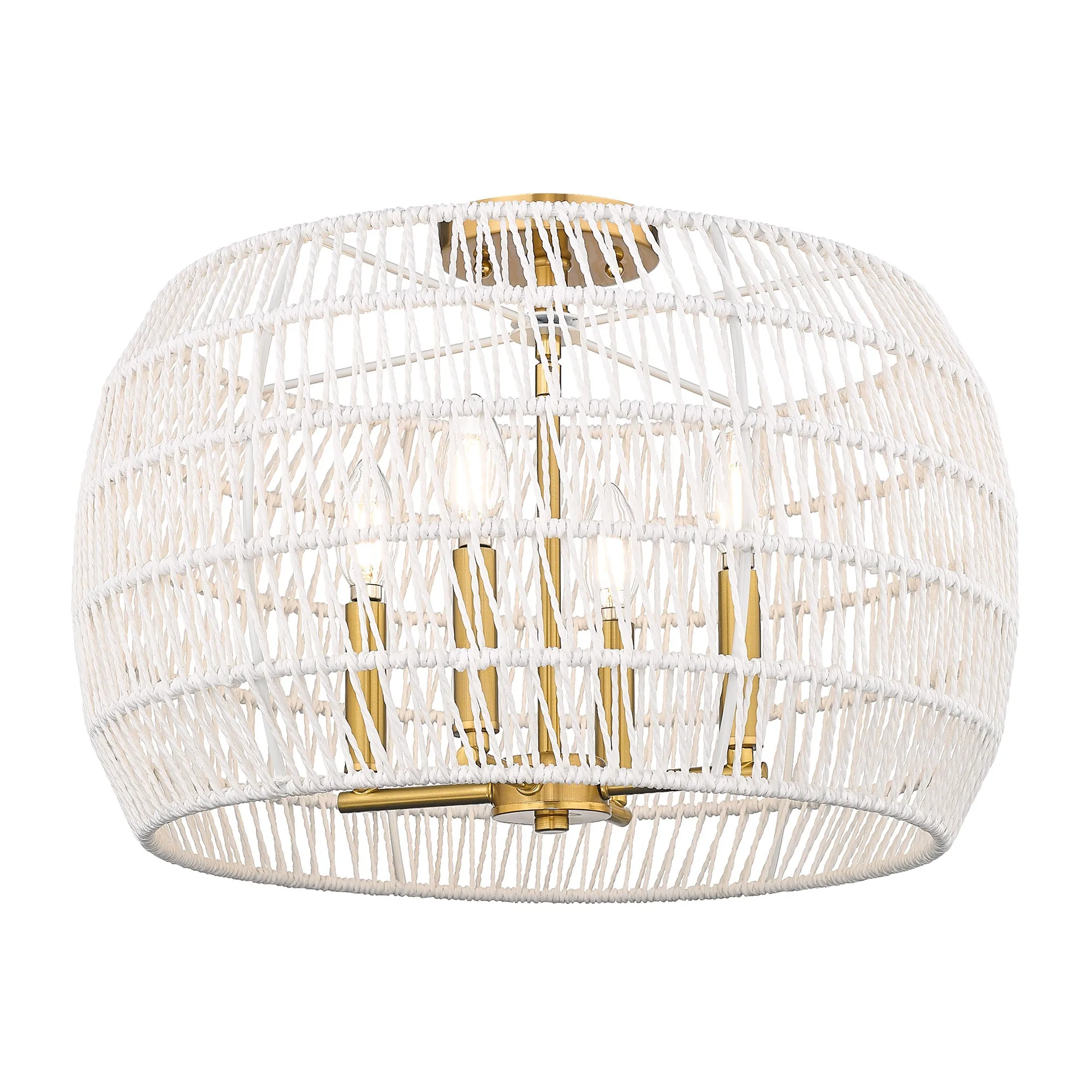 Ellie 4-light Semi-Flush Mount in Modern Brushed Gold