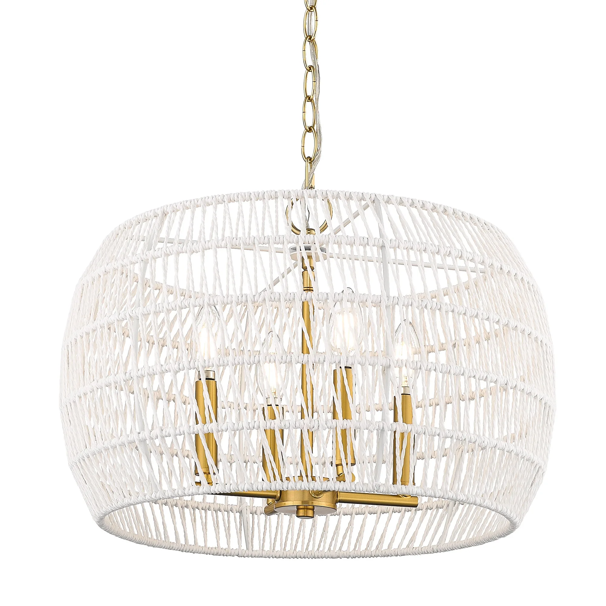 Ellie Four Light Chandelier in Modern Brushed Gold