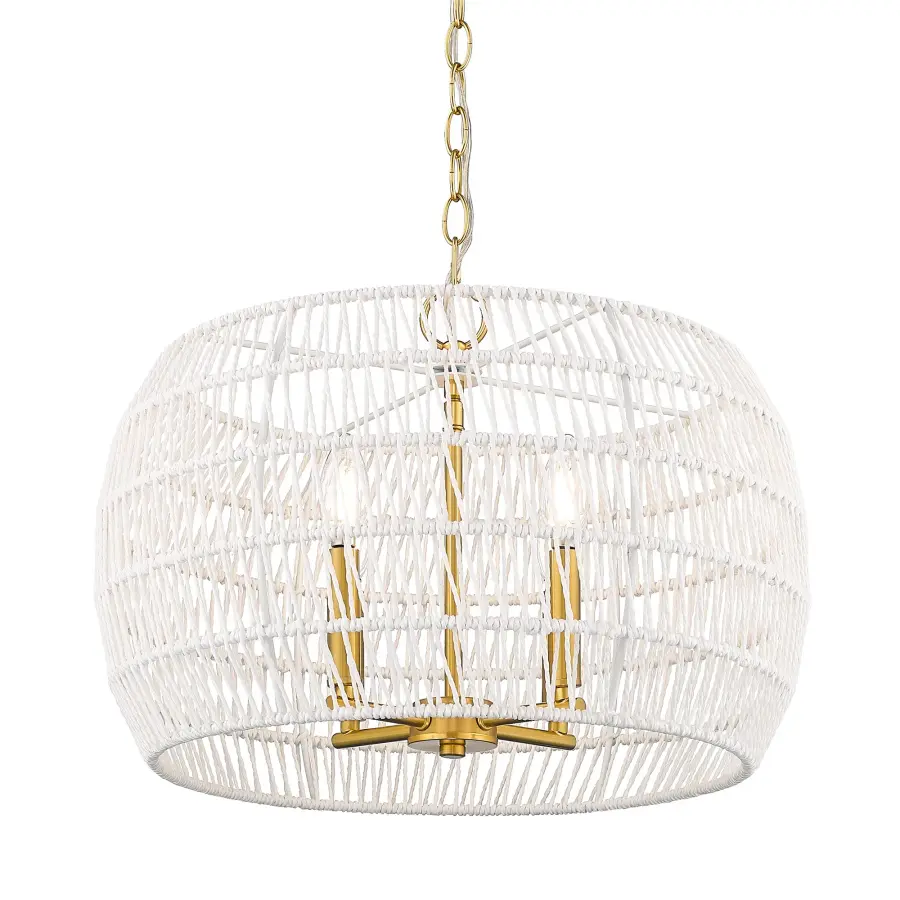Ellie Four Light Chandelier in Modern Brushed Gold - Image 2