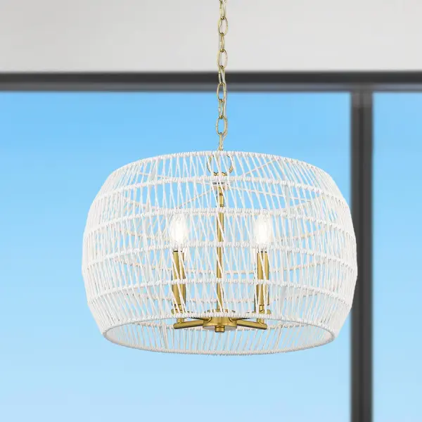 Ellie Four Light Chandelier in Modern Brushed Gold - Image 11