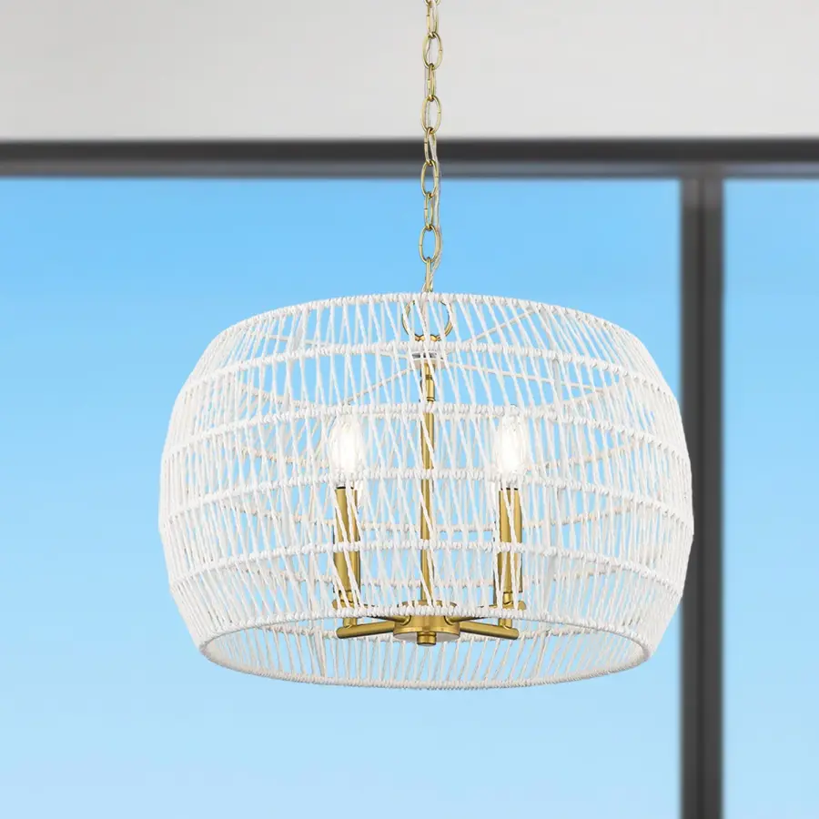 Ellie Four Light Chandelier in Modern Brushed Gold - Image 11