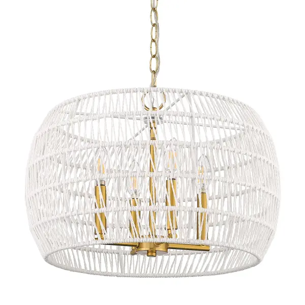Ellie Four Light Chandelier in Modern Brushed Gold - Image 3