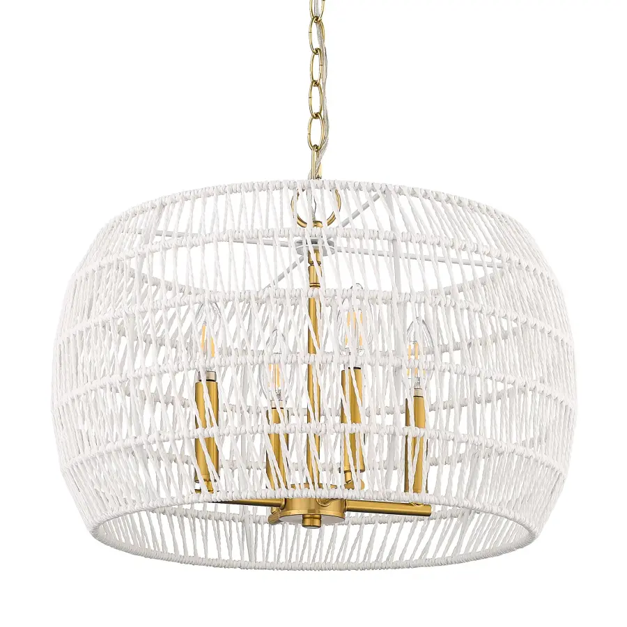 Ellie Four Light Chandelier in Modern Brushed Gold - Image 3