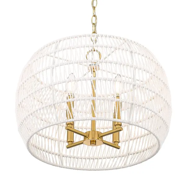 Ellie Four Light Chandelier in Modern Brushed Gold - Image 5