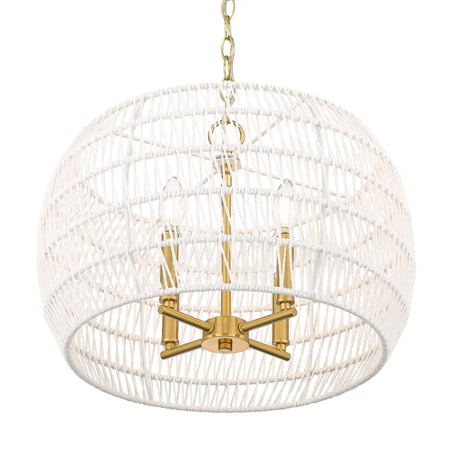 Ellie Four Light Chandelier in Modern Brushed Gold - Image 5