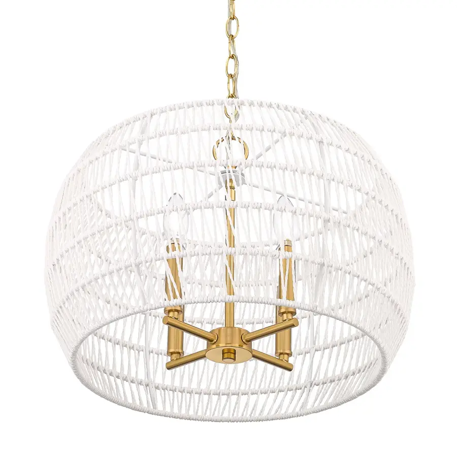 Ellie Four Light Chandelier in Modern Brushed Gold - Image 6