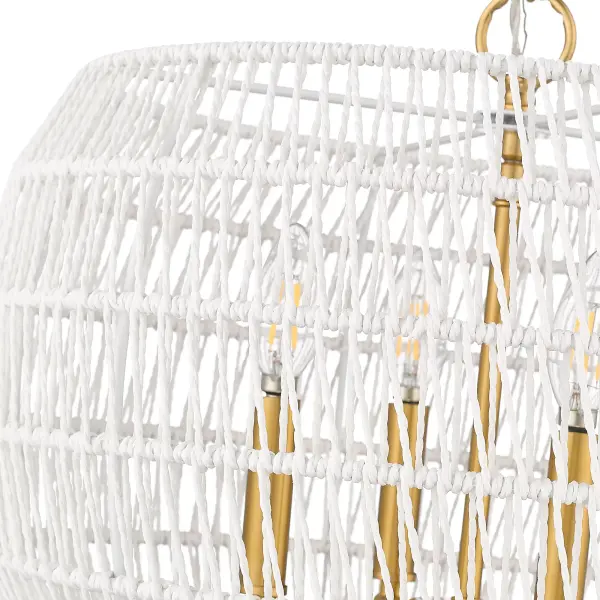 Ellie Four Light Chandelier in Modern Brushed Gold - Image 8