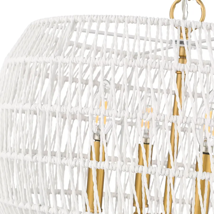 Ellie Four Light Chandelier in Modern Brushed Gold - Image 8