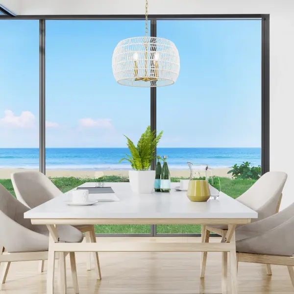 Ellie Four Light Chandelier in Modern Brushed Gold - Image 10