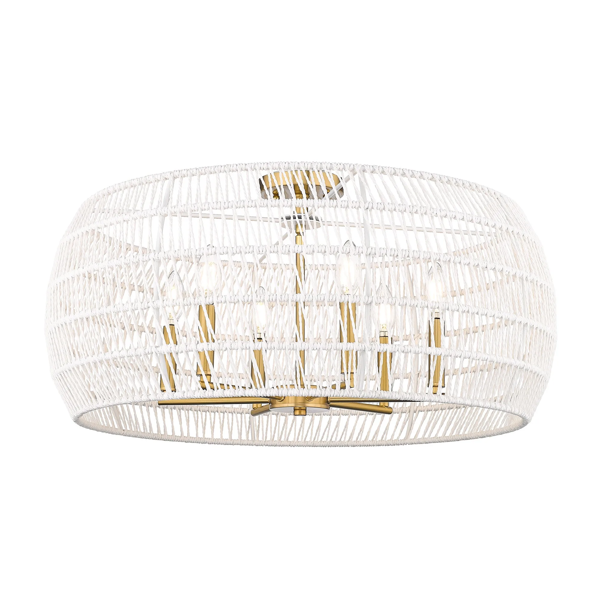 Ellie 6-light Semi-Flush Mount in Modern Brushed Gold