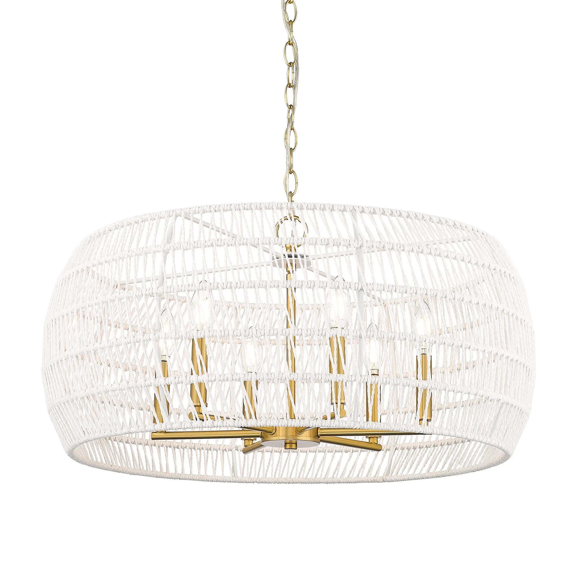 Ellie 6-light Chandelier in Modern Brushed Gold