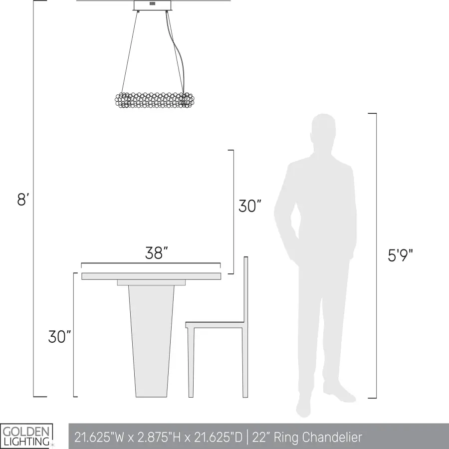 Ziva Corallo Integrated LED Chandelier in Coral - Image 6