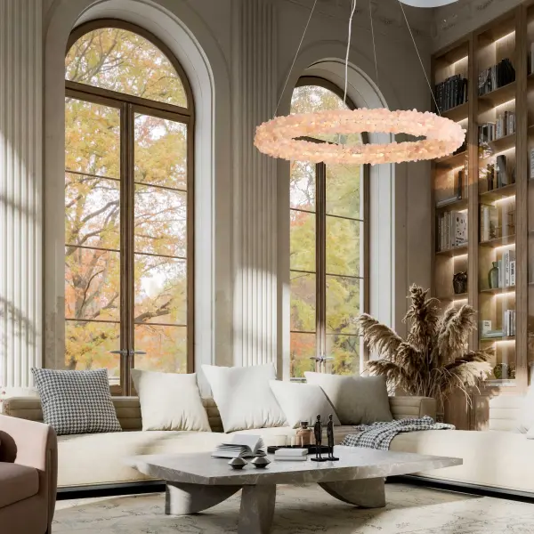 Ziva Corallo Integrated LED Chandelier in Coral - Image 5