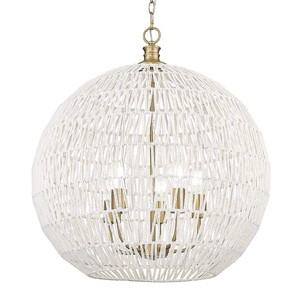 Golden Lighting Florence 5-Light Pendant in Brushed Champagne Brass - Image 1