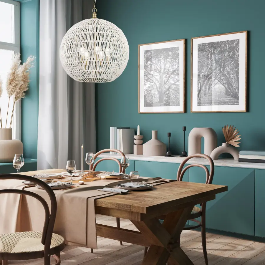 Golden Lighting Florence 5-Light Pendant in Brushed Champagne Brass - Image 2