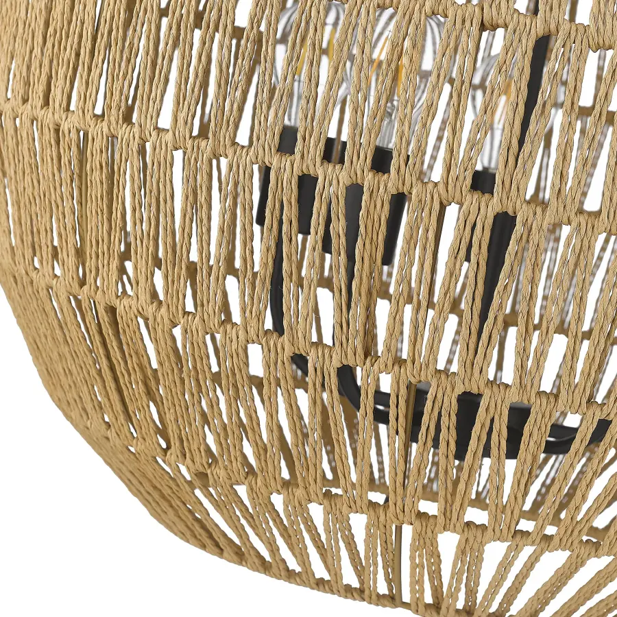 Golden Lighting Florence 5-Light Pendant in Matte Black - Image 4