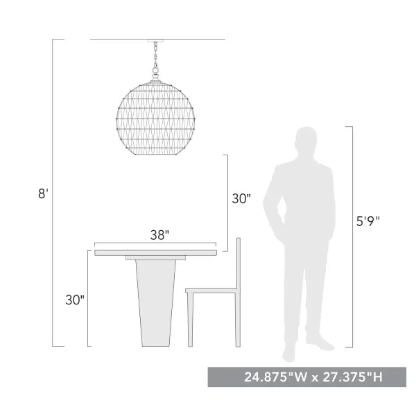 Golden Lighting Florence 5-Light Pendant in Matte Black - Image 8