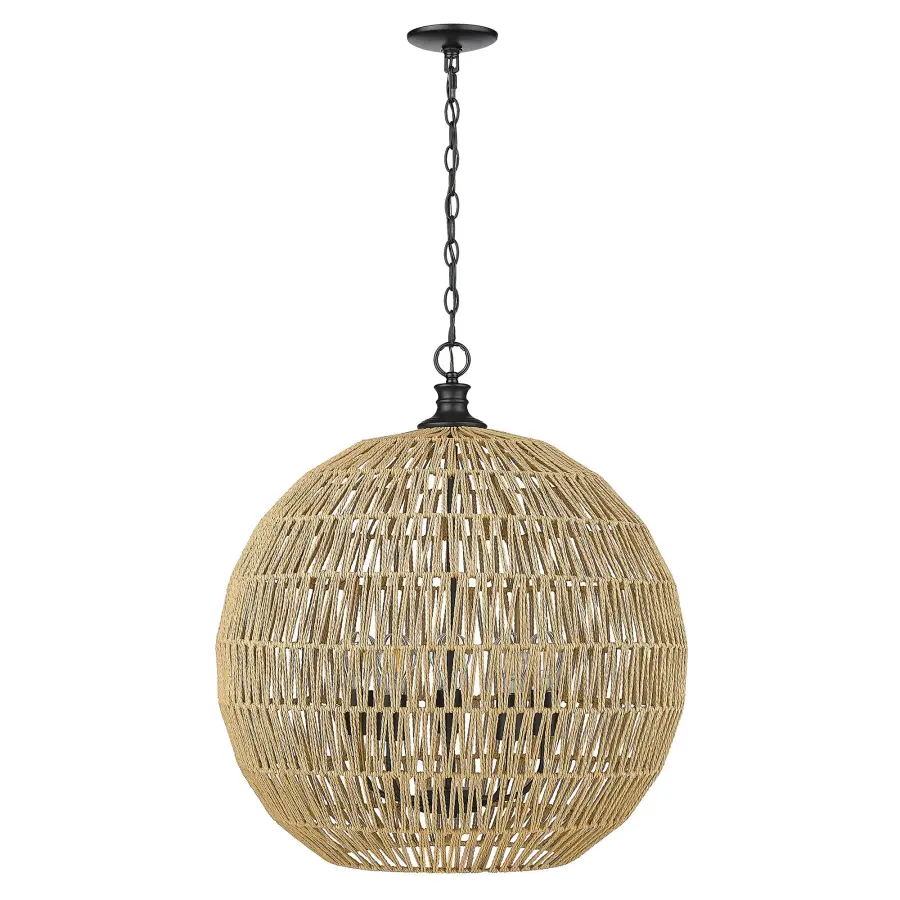 Golden Lighting Florence 1-Light Flush Mount in Matte Black - Image 2