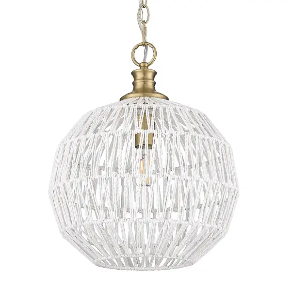 Florence 1-Light Pendant in Brushed Champagne Brass - Image 3