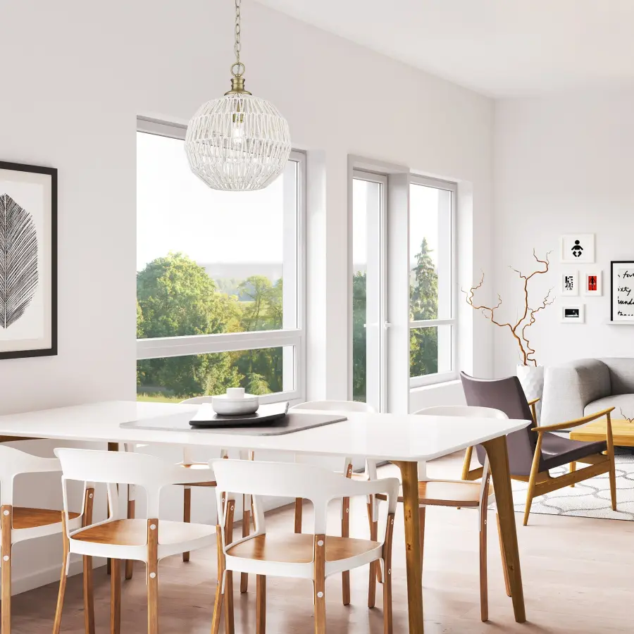 Florence 1-Light Pendant in Brushed Champagne Brass - Image 7