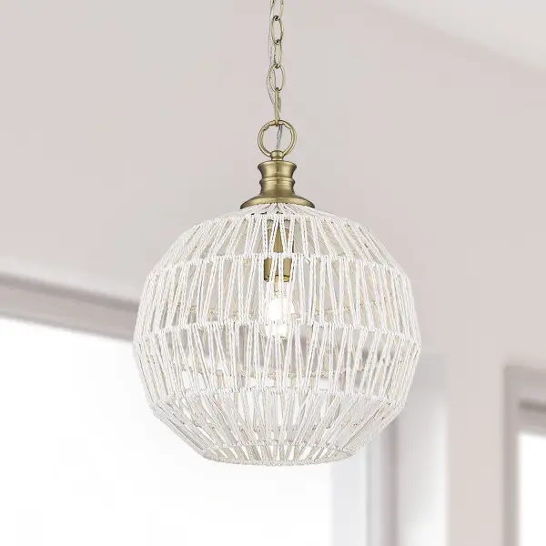 Florence 1-Light Pendant in Brushed Champagne Brass - Image 8