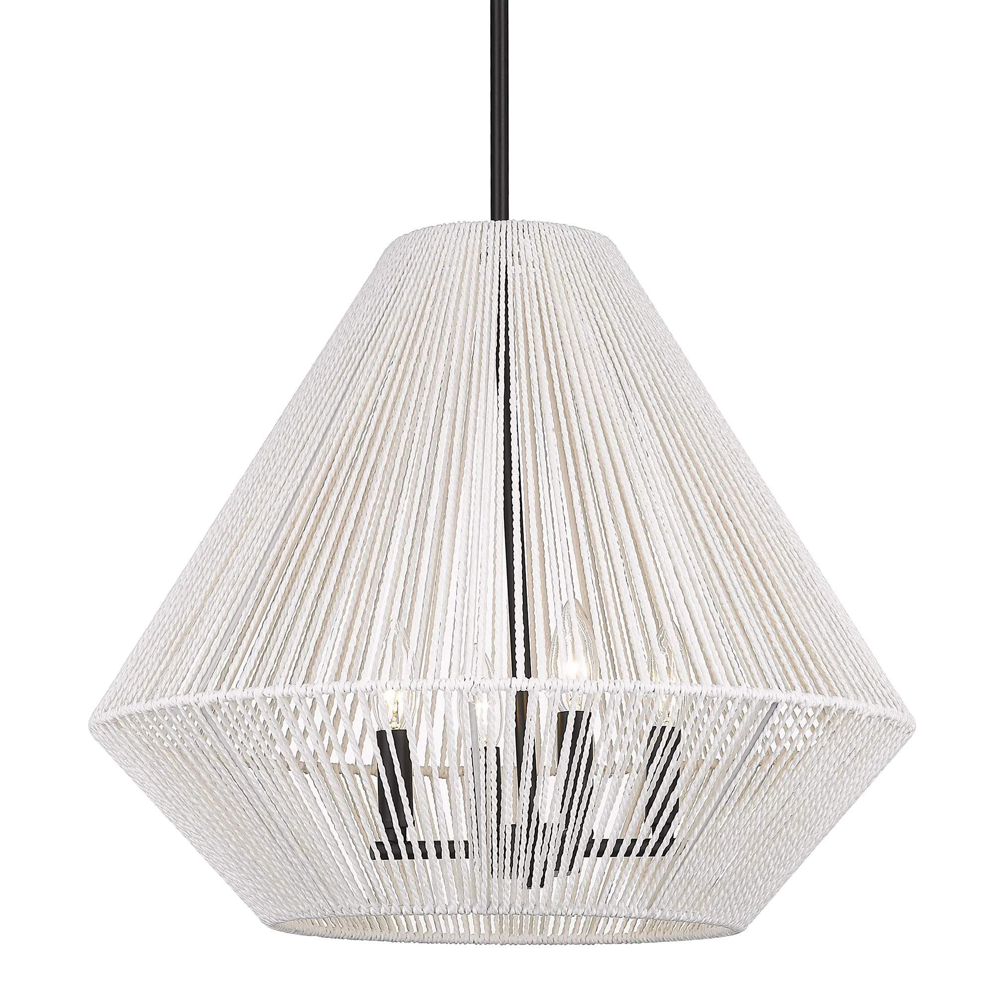 Valentina Four Light Pendant in Matte Black