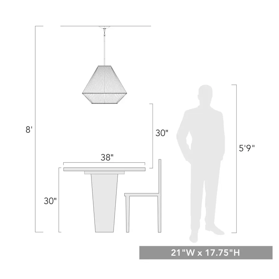 Valentina Four Light Pendant in Matte Black - Image 7