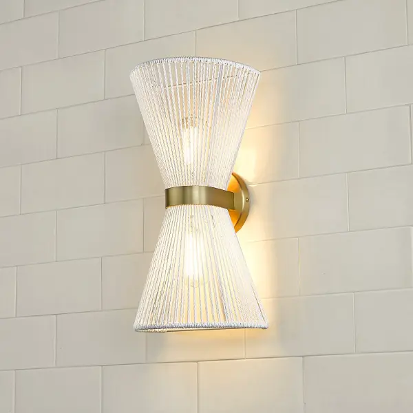 Golden Lighting Avon 2-Light Wall Sconce in Brushed Champagne Brass - Image 5