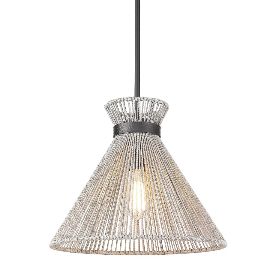 Avon One Light Pendant in Matte Black - Image 1
