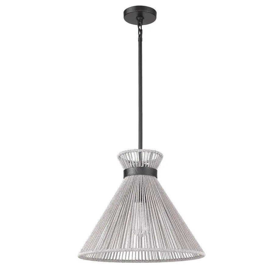 Avon One Light Pendant in Matte Black - Image 2