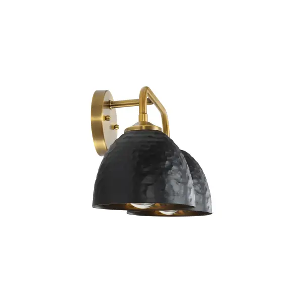Golden Lighting Shepard 2-Light Vanity in Modern Brass and Matte Black - Image 3