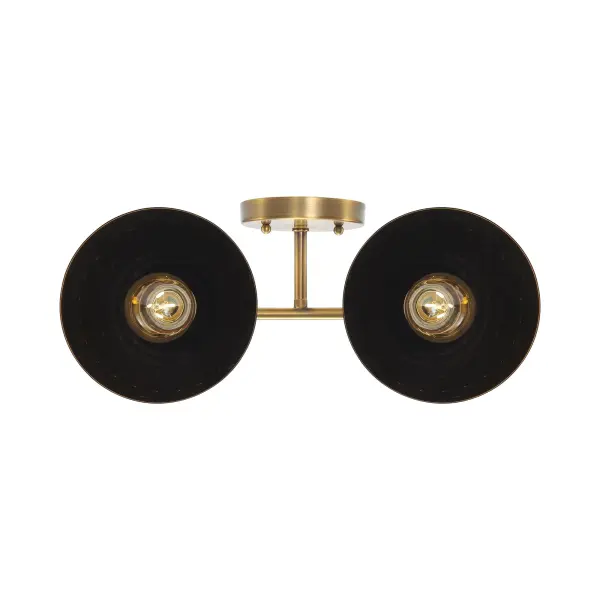 Golden Lighting Shepard 2-Light Vanity in Modern Brass and Matte Black - Image 4