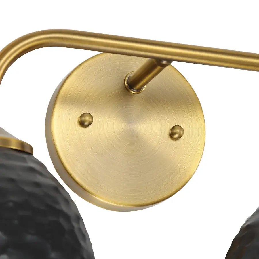 Golden Lighting Shepard 2-Light Vanity in Modern Brass and Matte Black - Image 5