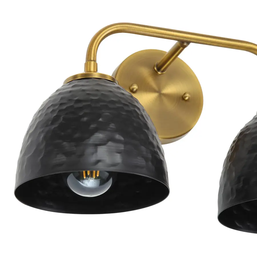 Golden Lighting Shepard 2-Light Vanity in Modern Brass and Matte Black - Image 6
