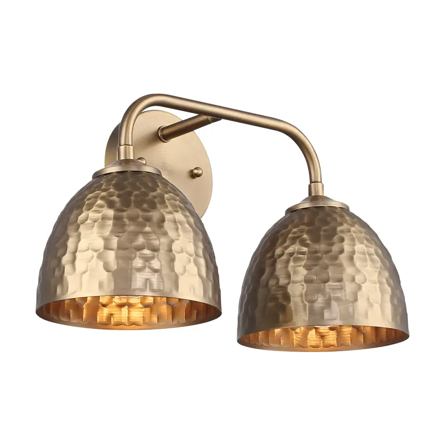 Golden Lighting Shepard 2-Light Vanity in Modern Brass - Image 1