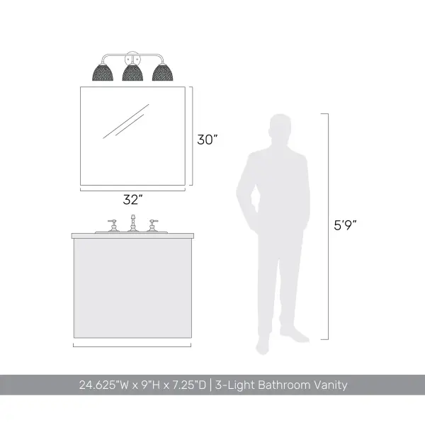 Golden Lighting Shepard 3-Light Vanity in Modern Brass - Image 7