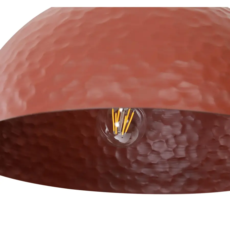 Golden Lighting Shepard 3-Light Flush Mount in Modern Brass and Russet Clay - Image 5