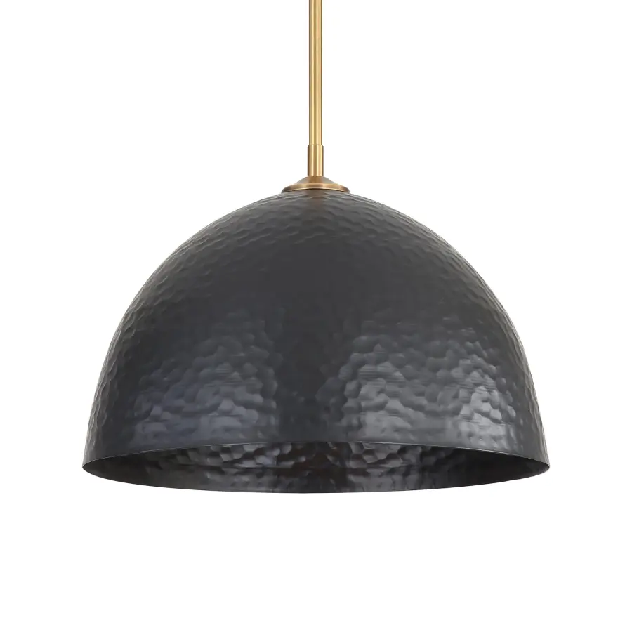 Golden Lighting Shepard 1-Light Pendant in Modern Brass and Matte Black - Image 3