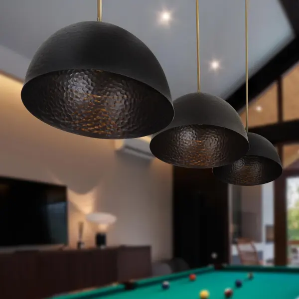 Golden Lighting Shepard 1-Light Pendant in Modern Brass and Matte Black - Image 7