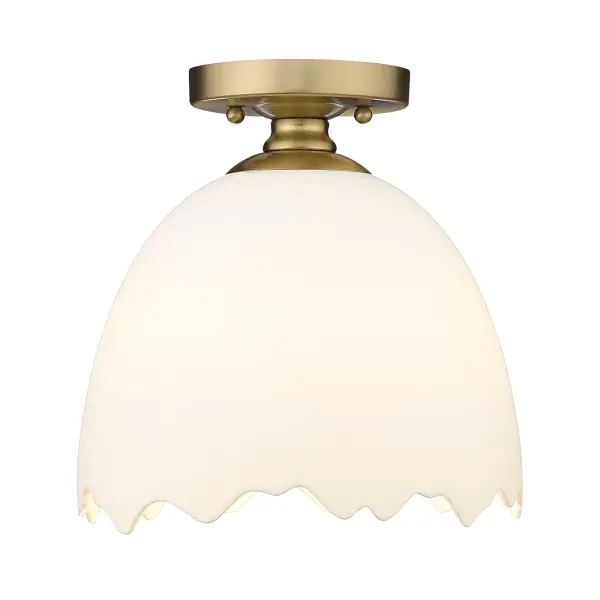 Brinkley One Light Semi-Flush Mount in Brushed Champagne Brass - Image 3