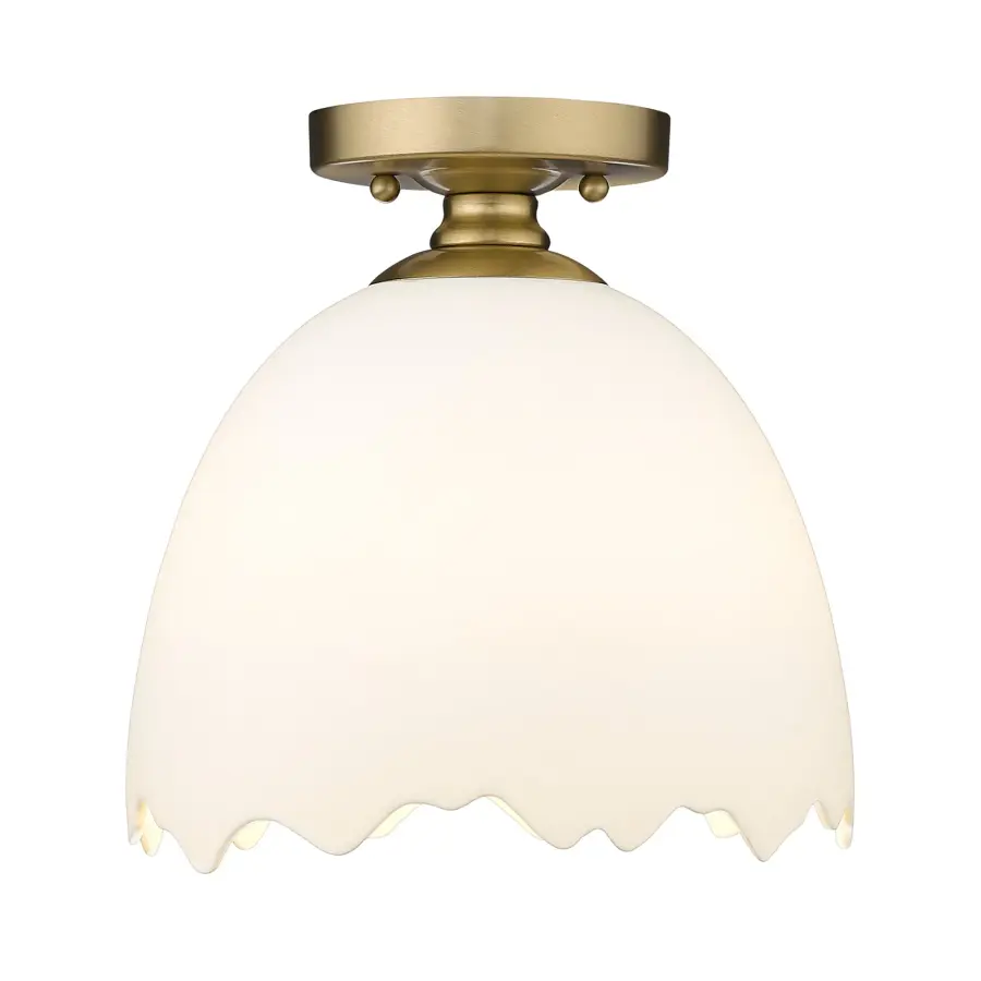 Brinkley One Light Semi-Flush Mount in Brushed Champagne Brass - Image 3